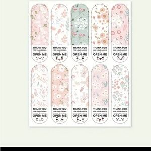 50 piece Floral Thank You Stickers